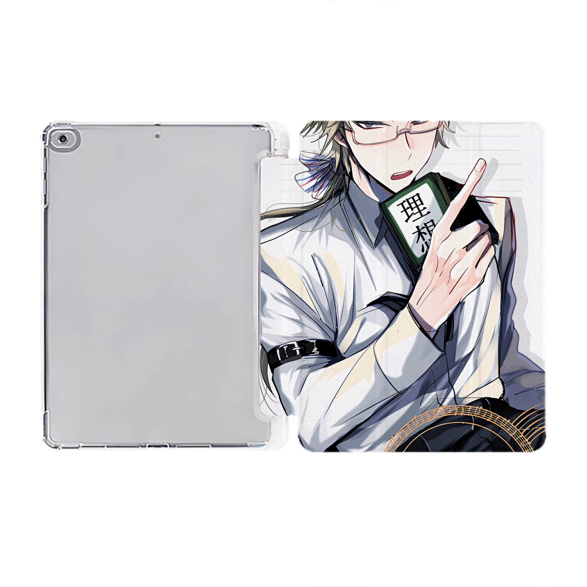 （画像用） 文豪ストレイドッグス Bungo Stray Dogs IPad ケース ペン収納付き 三つ折りスタンド PUレザー×シリコン 対応機種9.5/10.5/10.9インチ